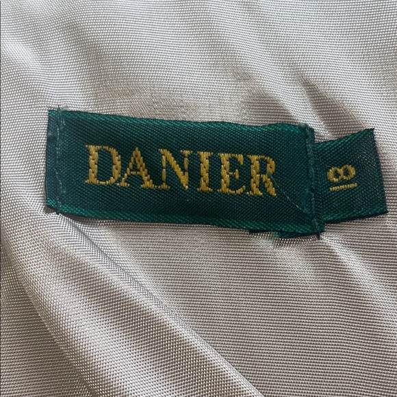 Vintage Danier Nude Suede Leather Midi Pencil Skirt Size 18 - Picture 4 of 16